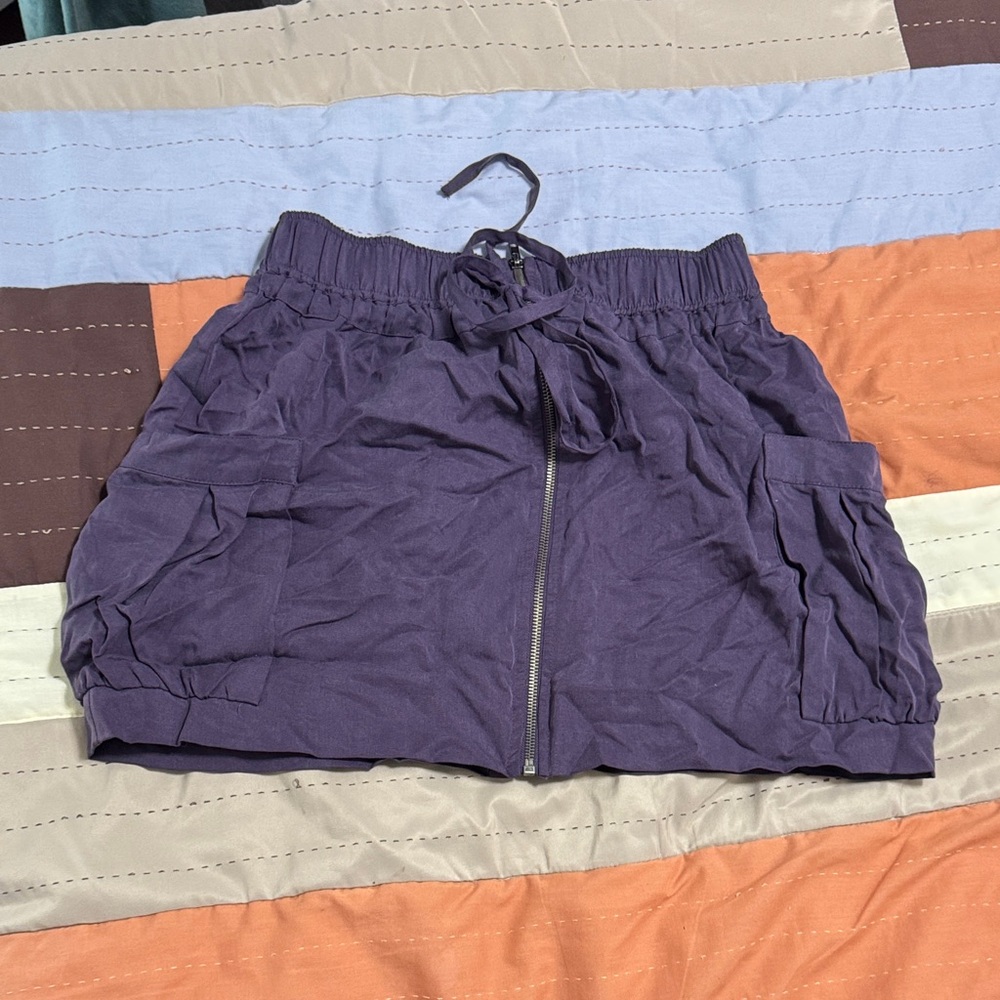 Forever 21 Women's Cargo Shorts in Deep Purple